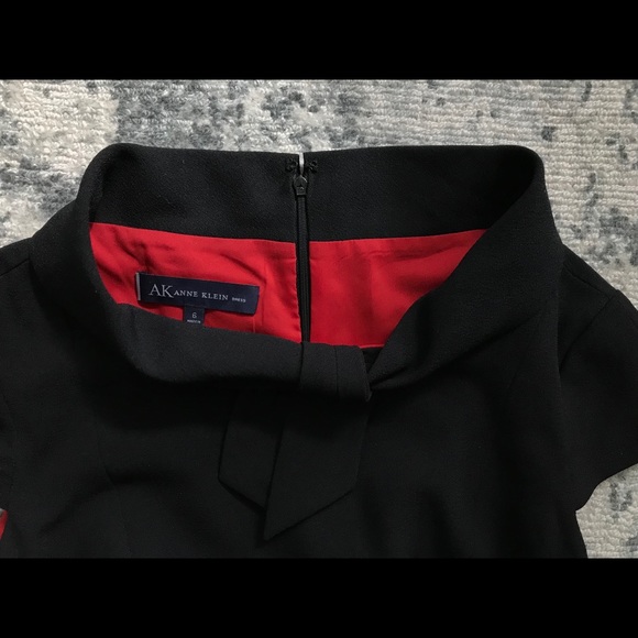 NWT Anne Klein Classy Black Dress w Belt 6 - Picture 5 of 5